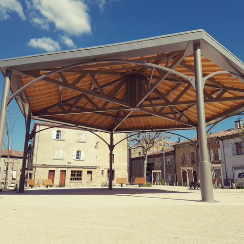 Kiosque aluminium et bois - Ardèche