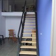 Escalier acier brut - Marches bois