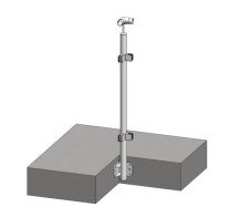 Kit poteau angle à 270° verre toute hauteur